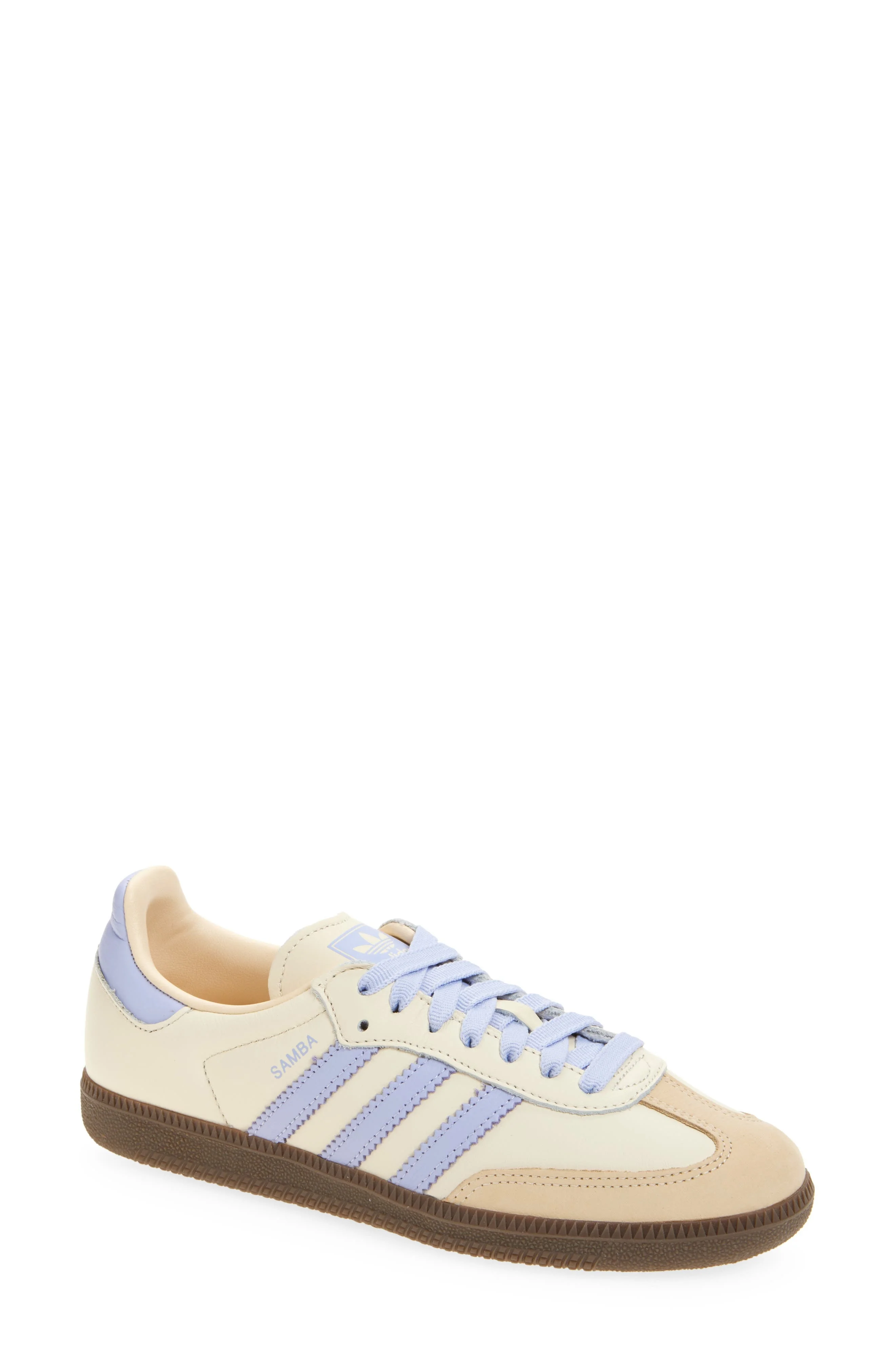 adidas Gender Inclusive Samba OG Sneaker in Crewht/vio at Nordstrom - 1