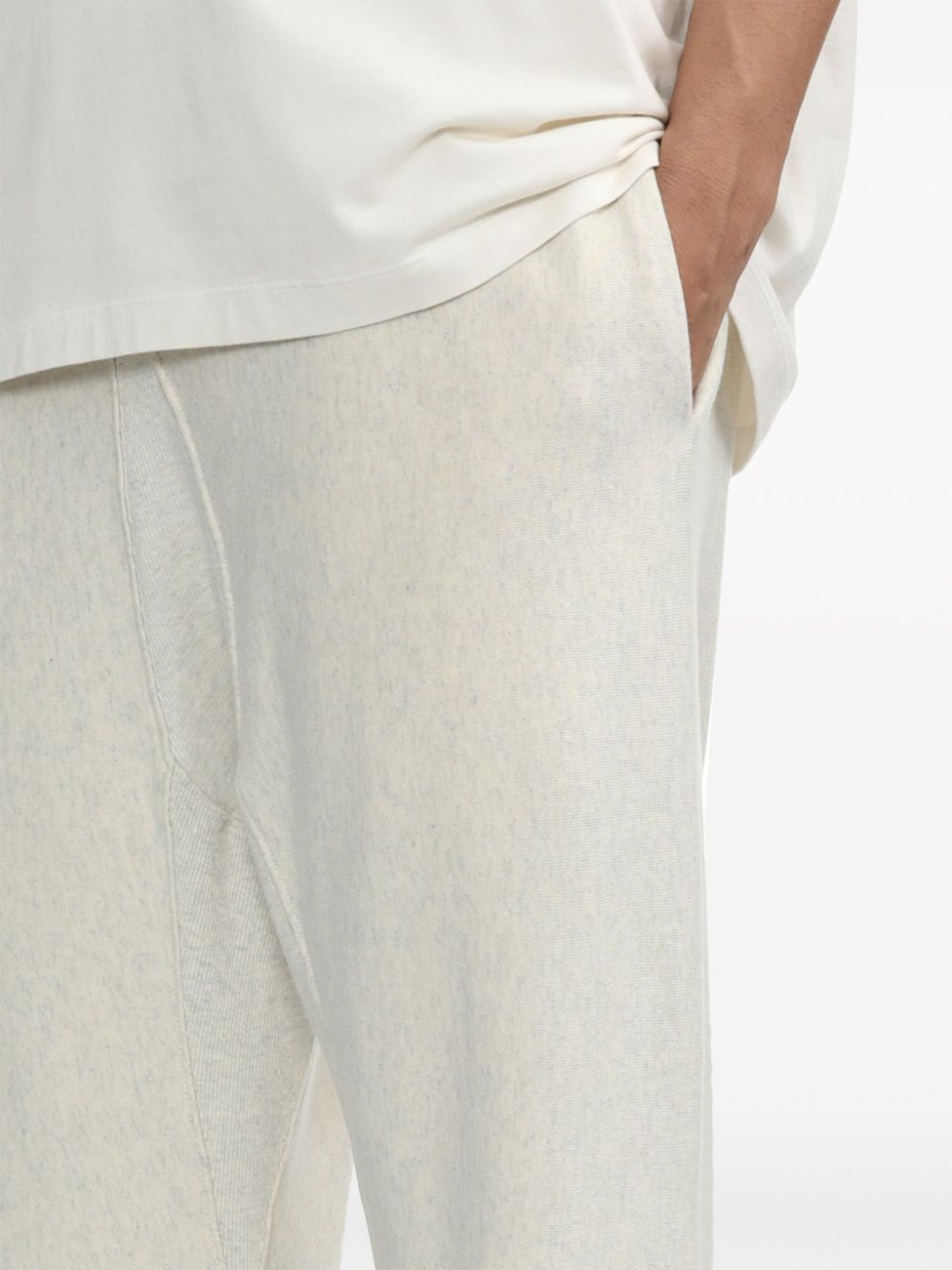 Grey Straight-Leg Cotton Track Pants - 5