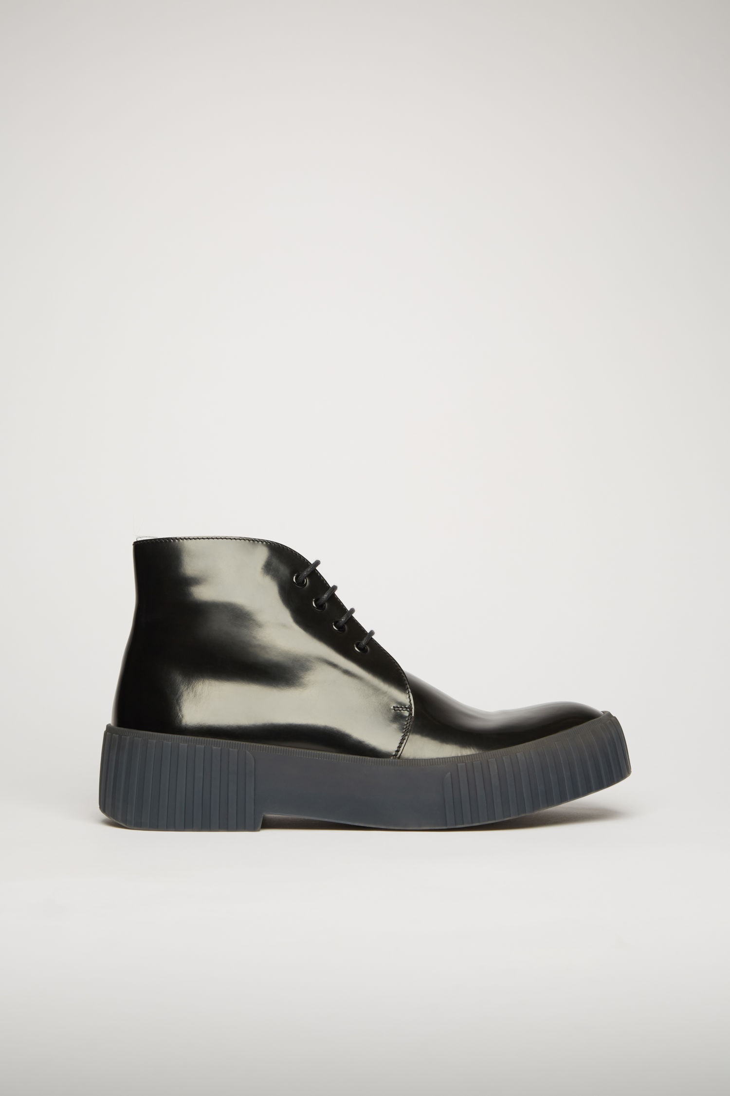 Leather chukka shoes black/grey - 1