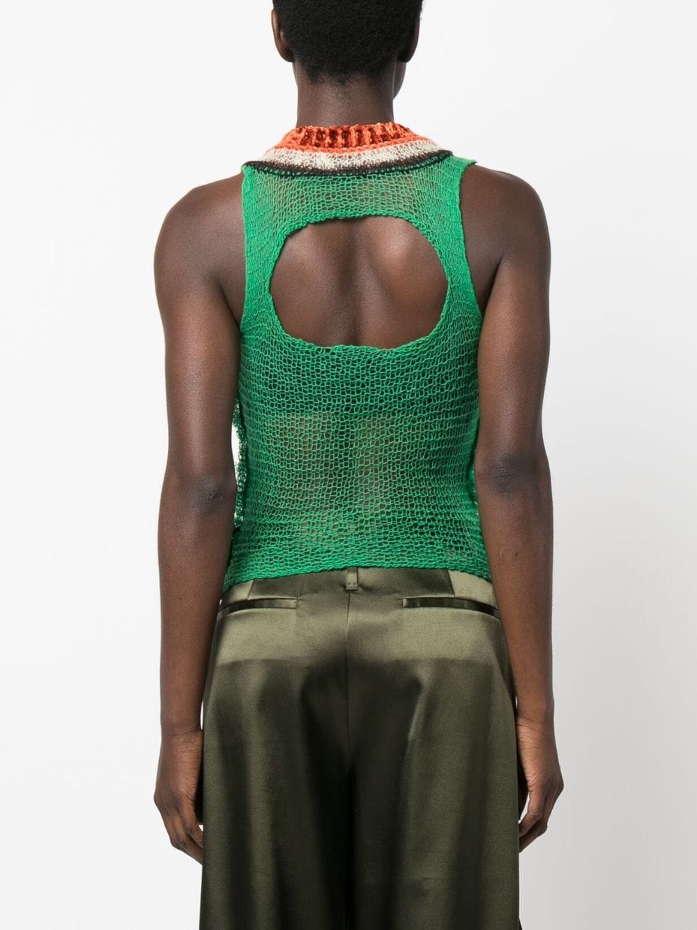 open-back open-knit top - 4