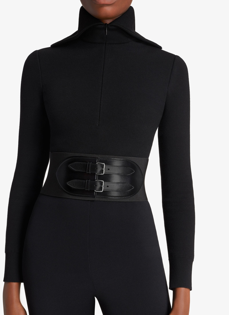 Alaïa CORSET ELASTIQUE BELT IN STRETCH AND CALFSKIN outlook