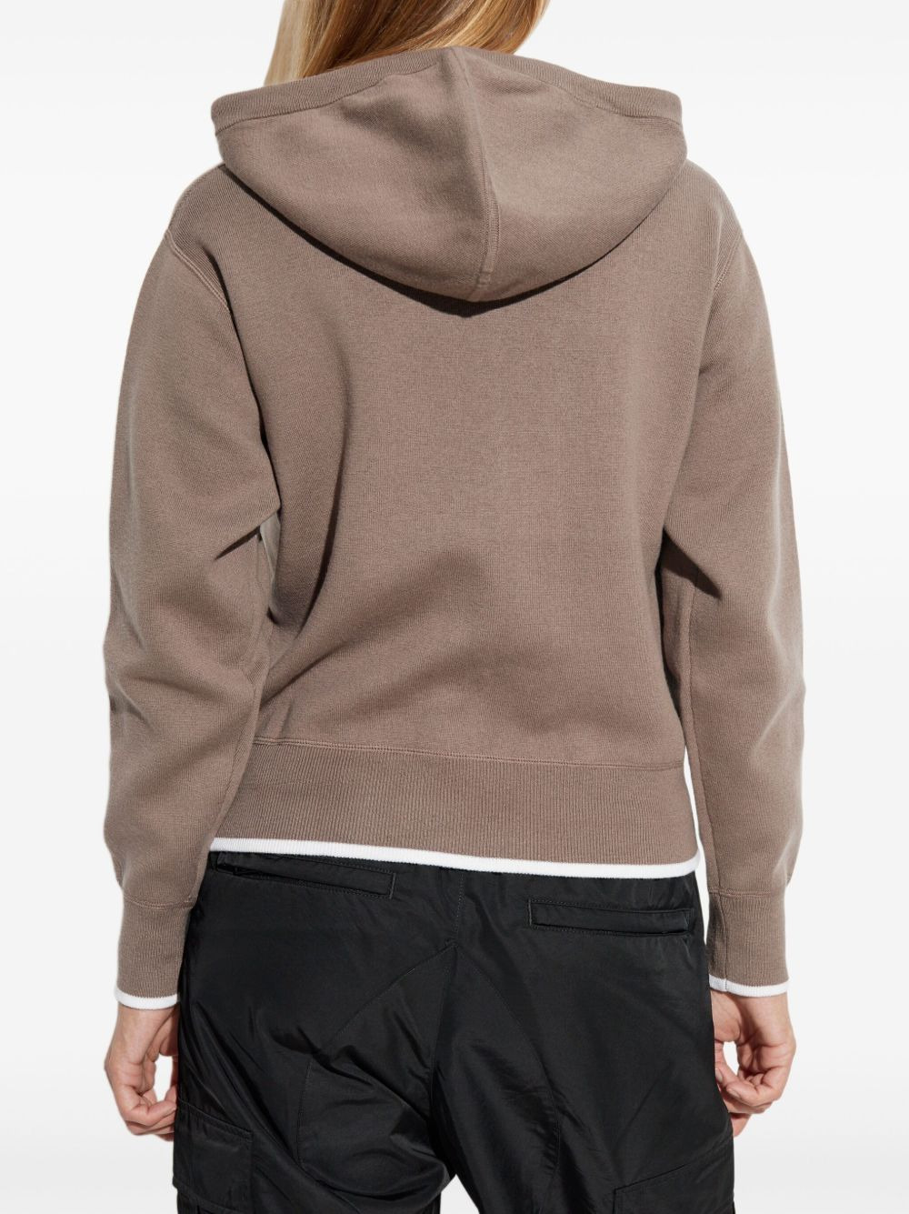 flower-logo zip-up hoodie - 4