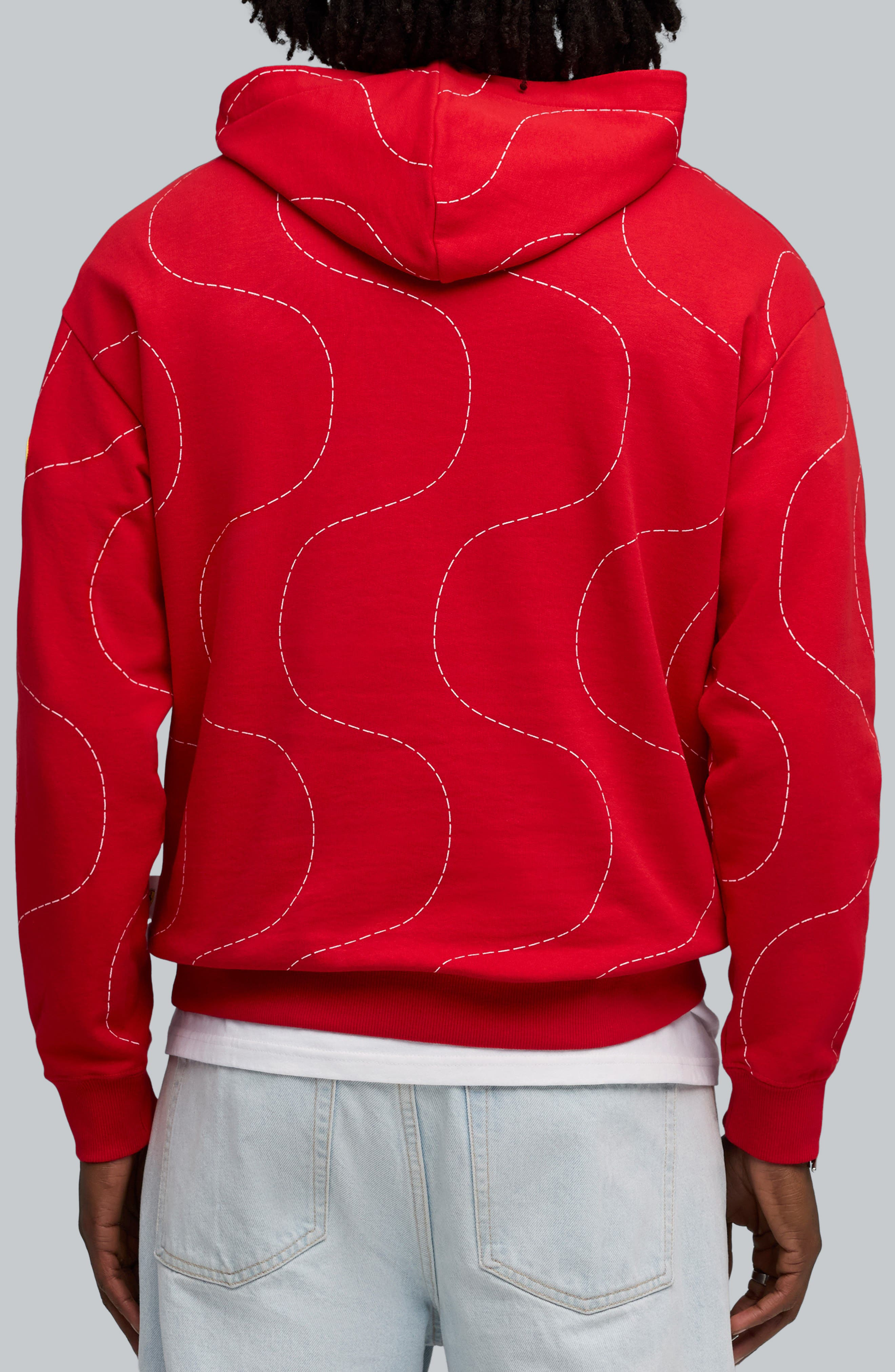 PUMA x Scuderia Ferrari Monza Cotton Hoodie in Rosso Corsa at Nordstrom - 2