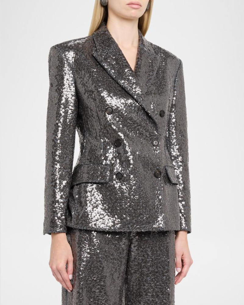 Sequin Embellished Suit-Type Jacket 4