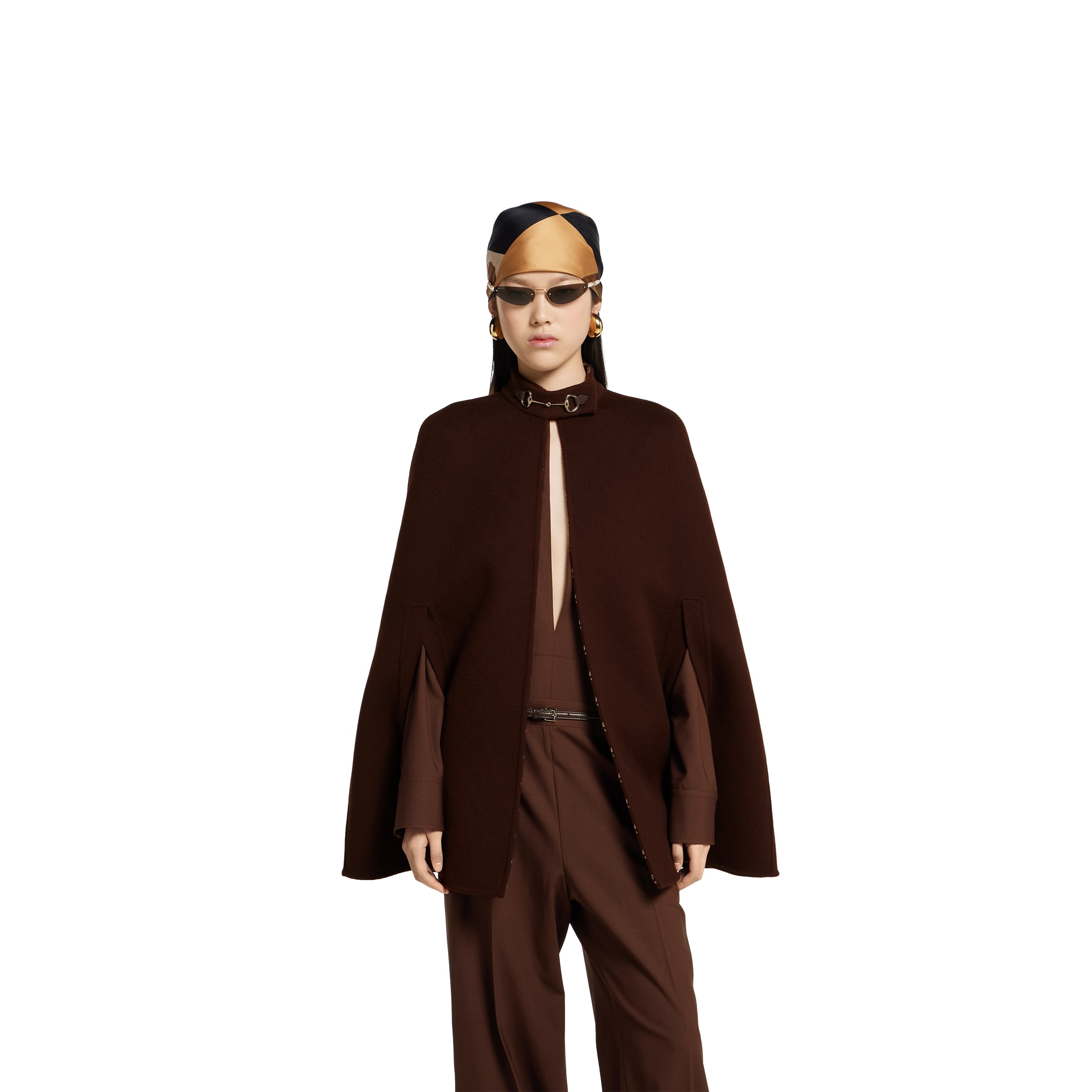 Silk wool cape with Horsebit - 3
