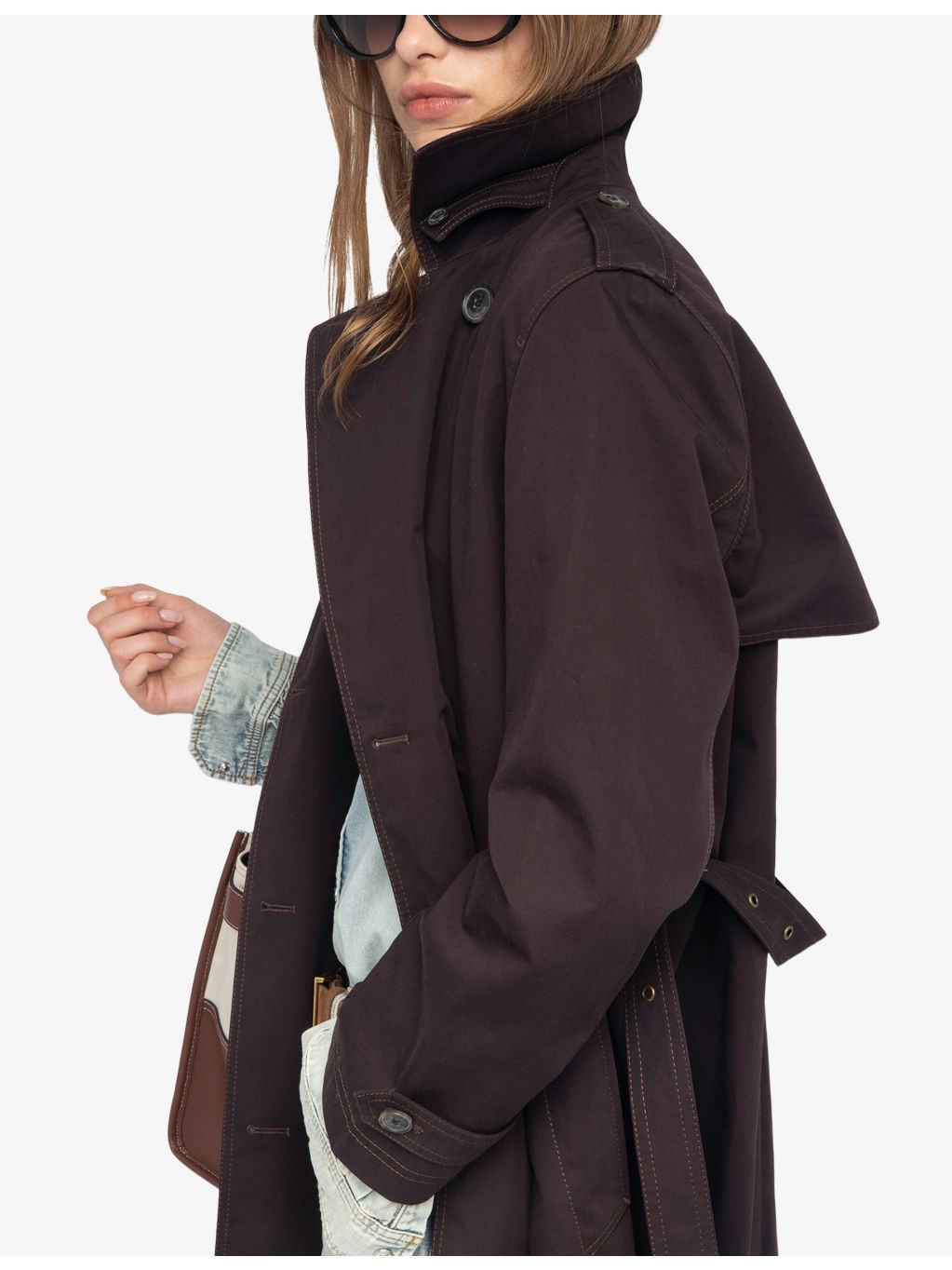 Kenar Double-Breasted Cotton Trench Coat - 5