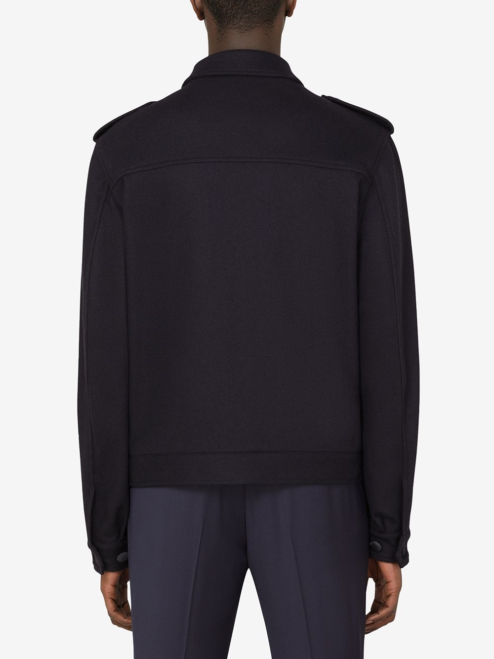zip-pocketed shirt jacket - 4