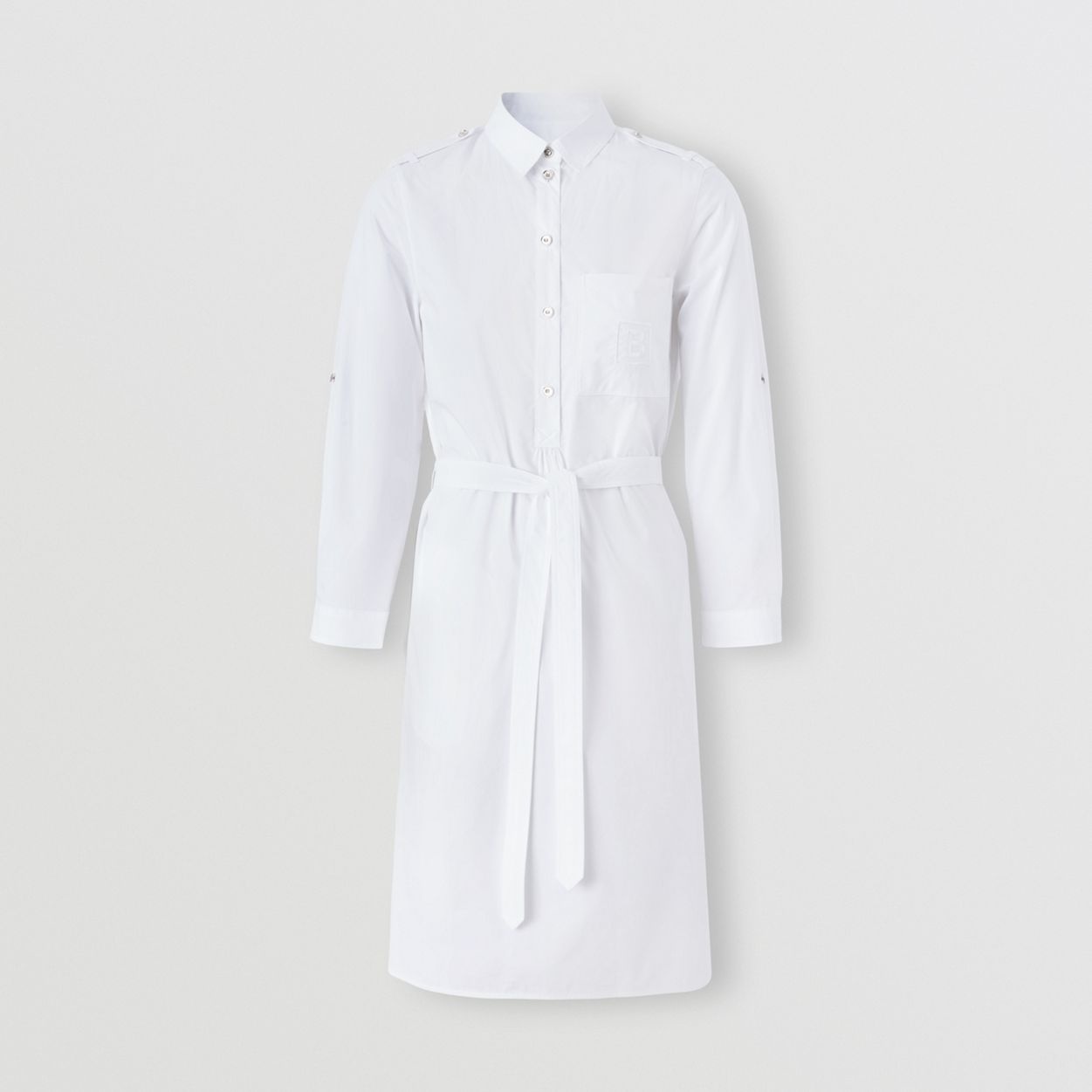 Letter Graphic Cotton Poplin Shirt Dress - 2