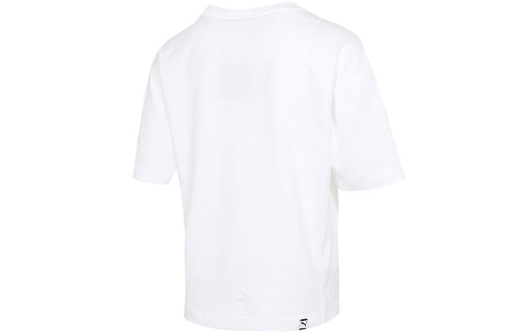 (WMNS) PUMA Downtown Graphic Tee White 531438-52 - 2