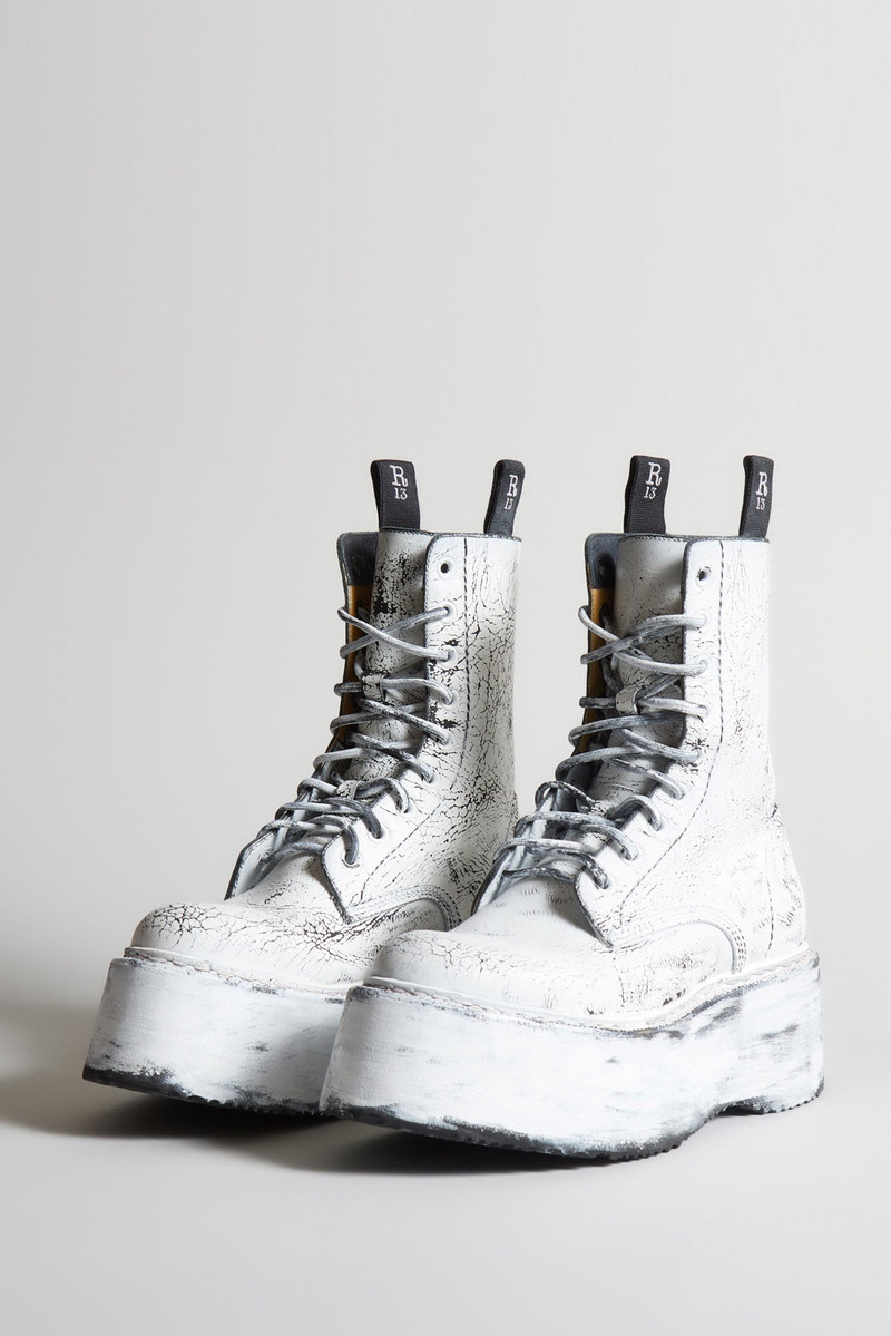DOUBLE STACK BOOT - PAINTED LEATHER 1