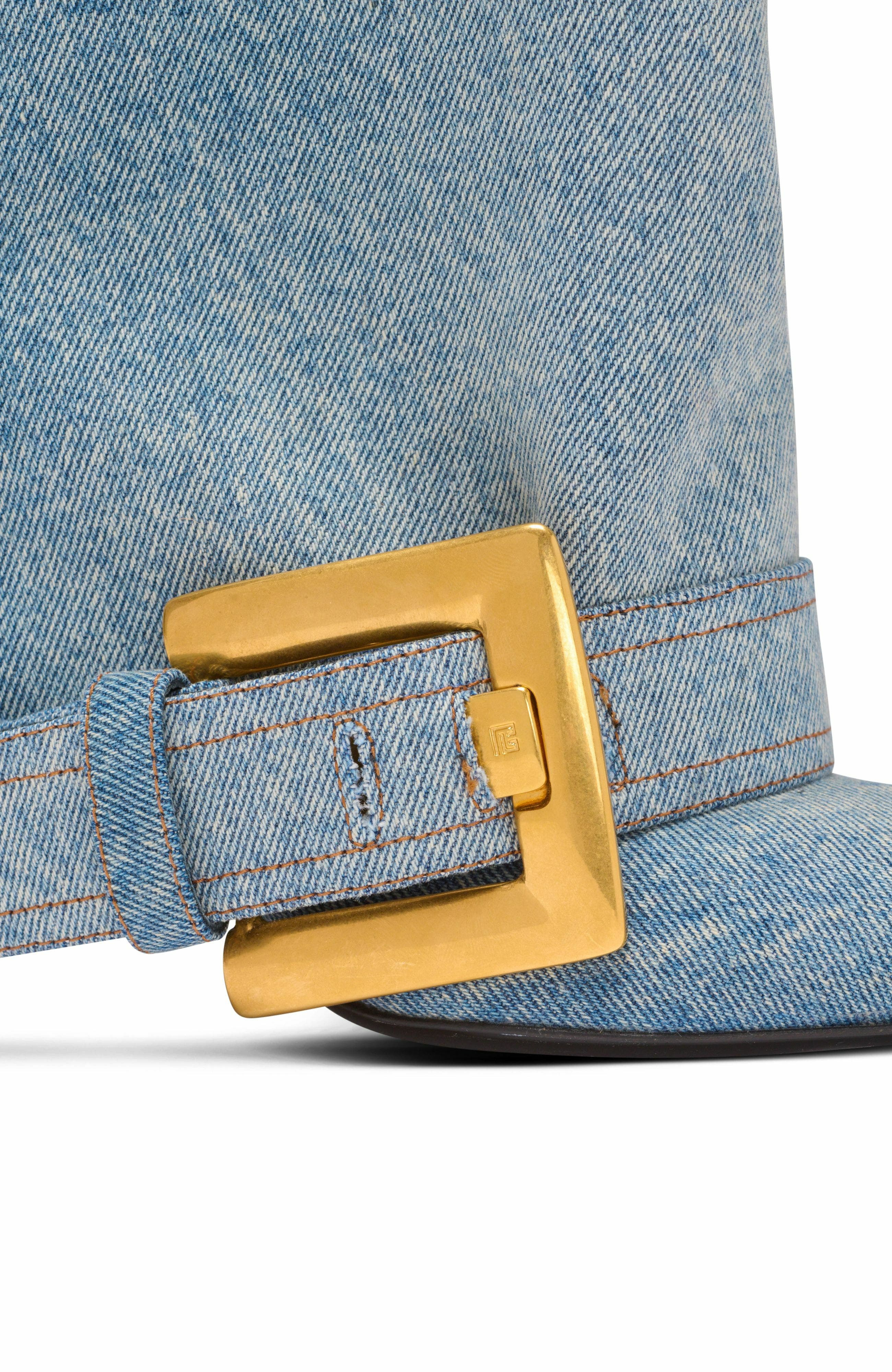 Balmain Anthem denim boots in Blue at Nordstrom - 6