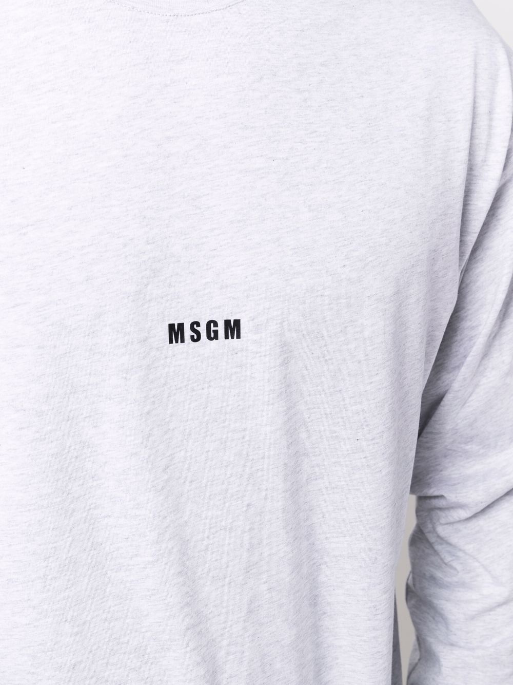 logo-print longsleeved T-shirt - 5