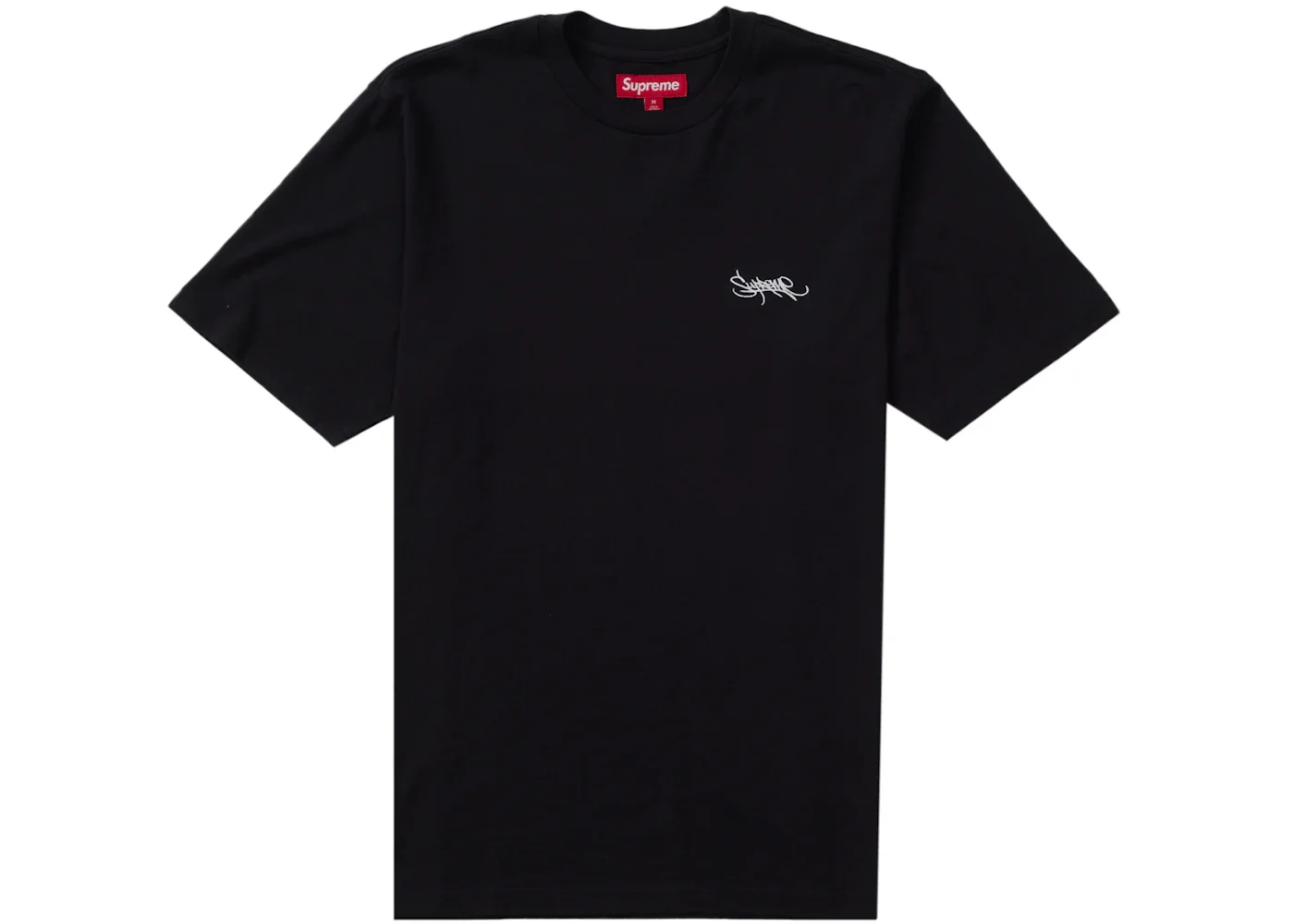 Supreme Supreme Washed Tag S/S Top Black - b0b63394-6259-4f0c-86fe 