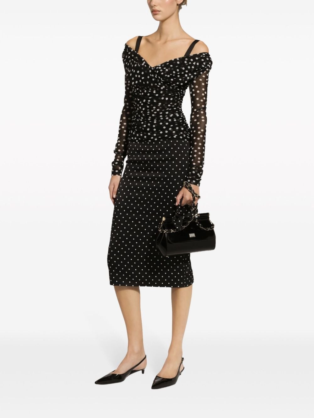 polka-dot pencil skirt - 3