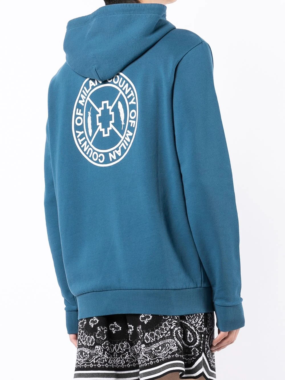 logo-print drawstring hoodie - 4