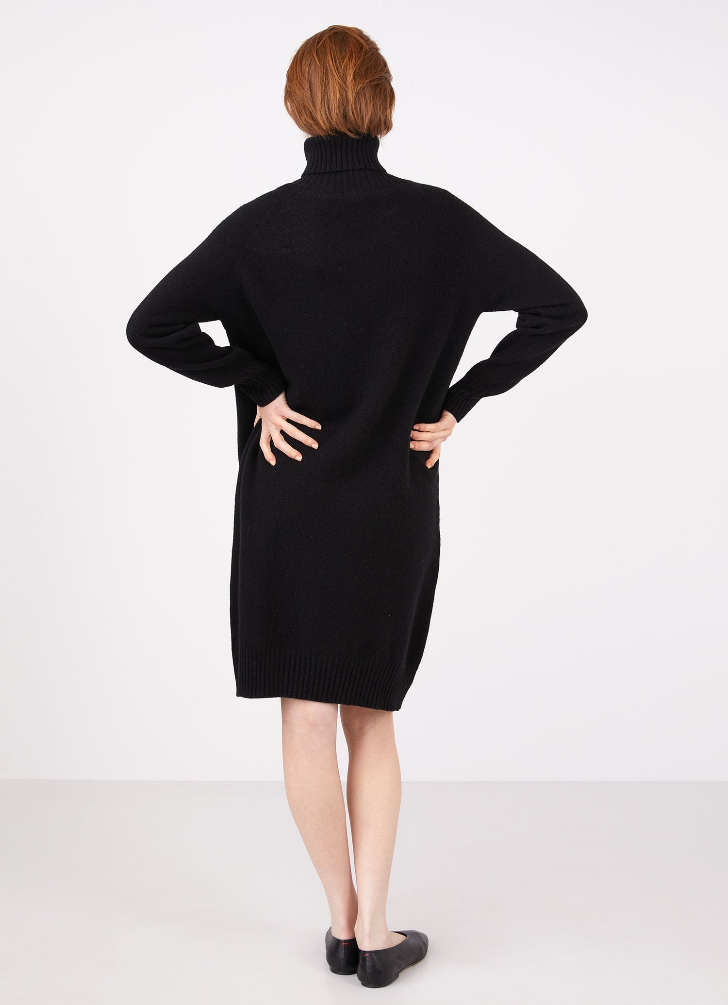 Lambswool Roll Neck Dress - 4