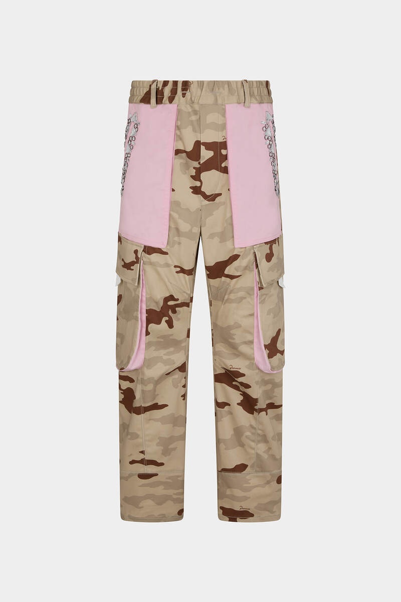 DIAMOND CAMOU CARGO PANTS - 1