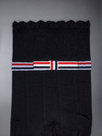 Thom Browne Polyester 30 Deniers Stripe Grosgrain Bow Ankle Socks outlook