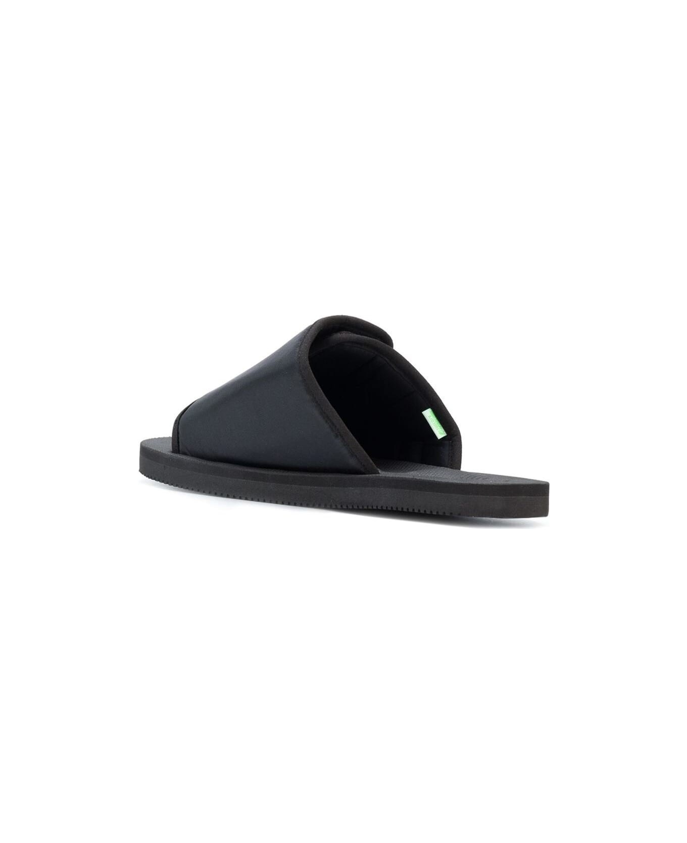 'kaw-cab' Black Sandals With Velcro Fastening In Nylon Man Suicoke - 3