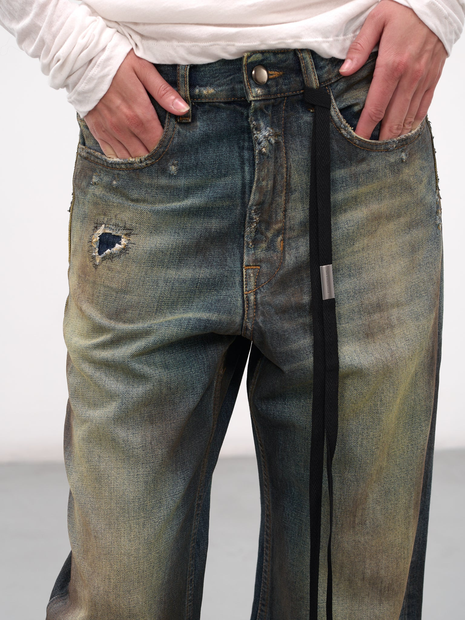 Blue Genoveva Distressed Flared Jeans - 4