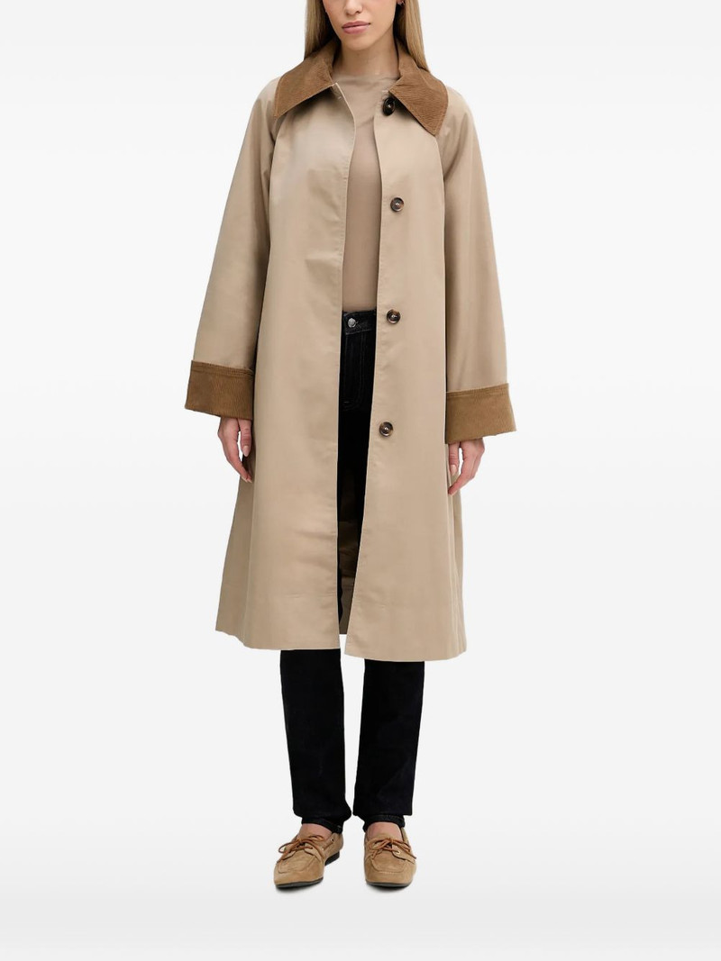 Reagan corduroy collar belted coat 1