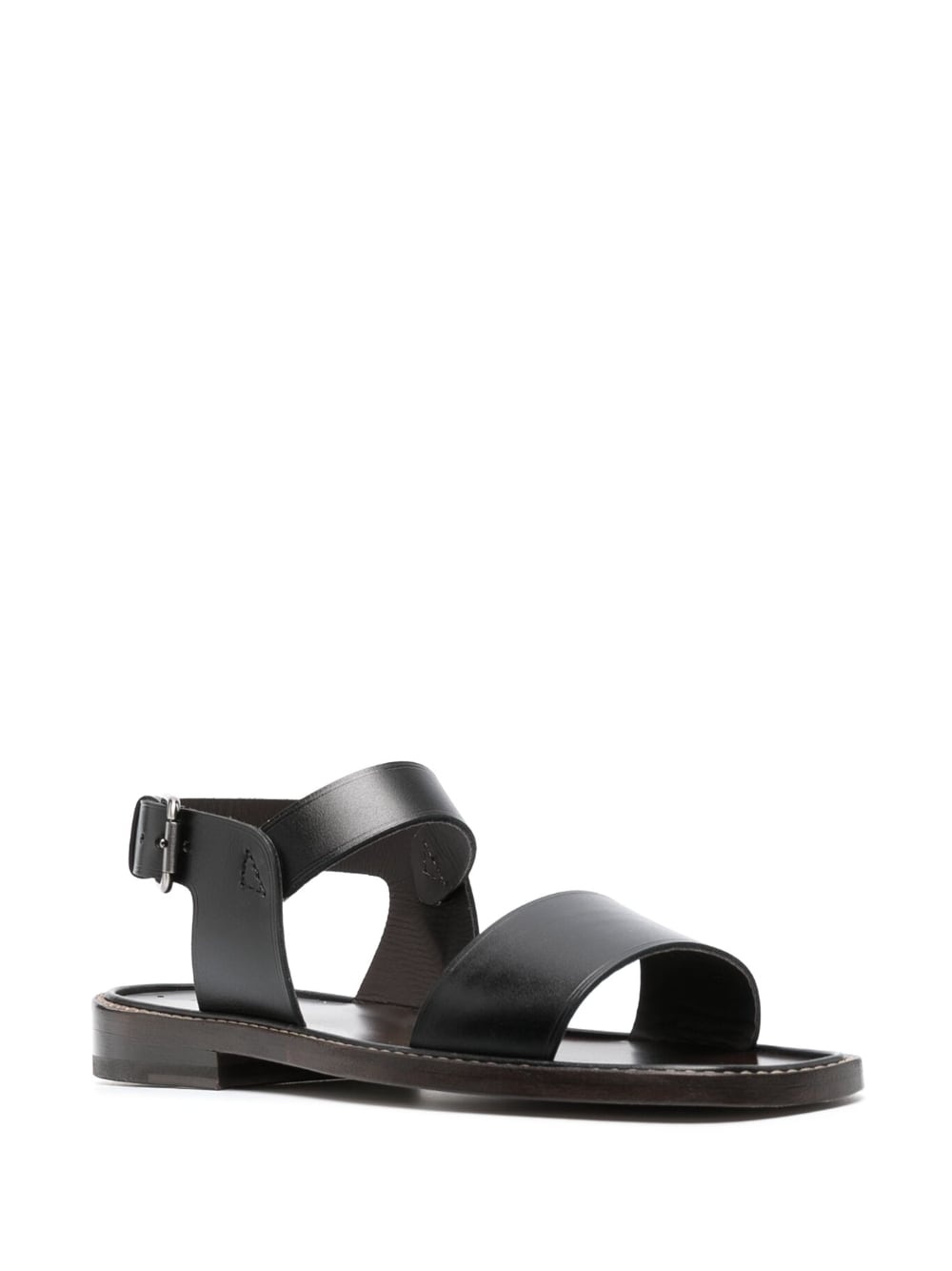 square-toe flat sandals - 2