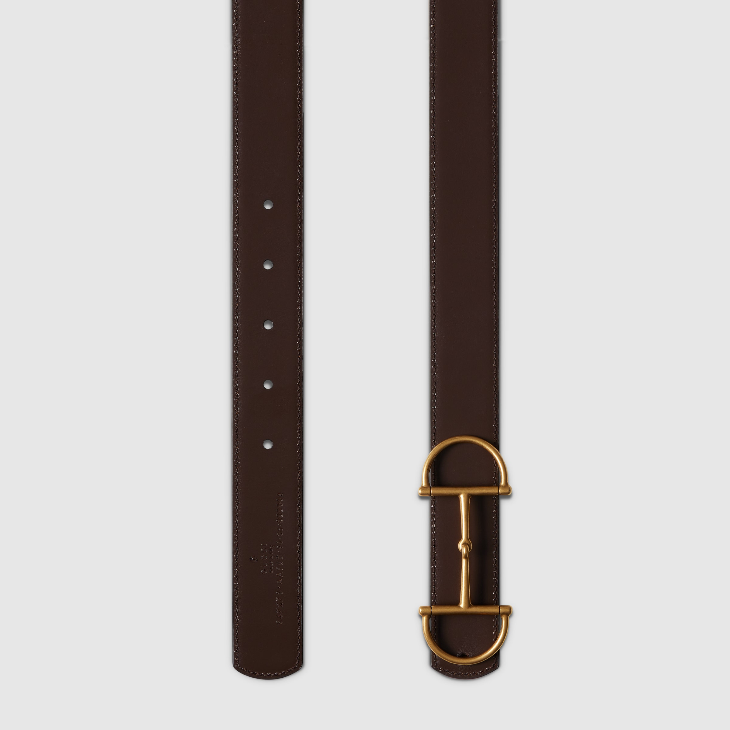 Reversible leather belt with Horsebit - 7