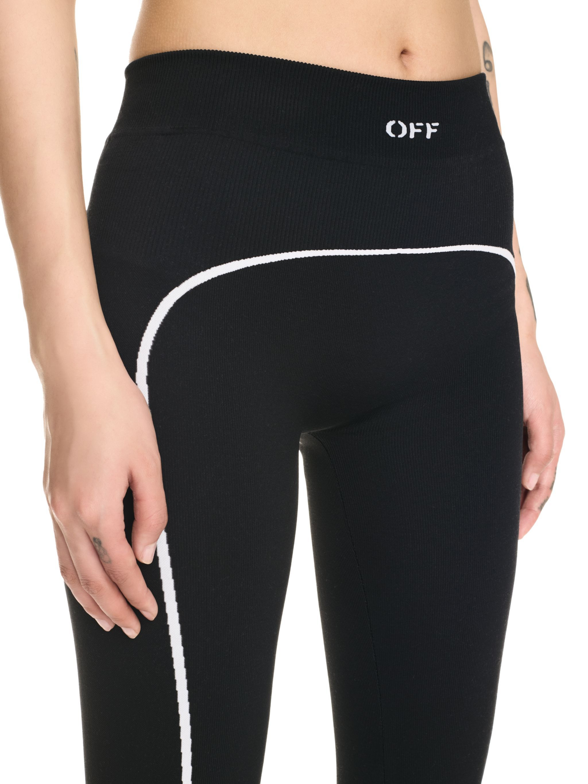 Black Stamp Seamless Leggings - 6