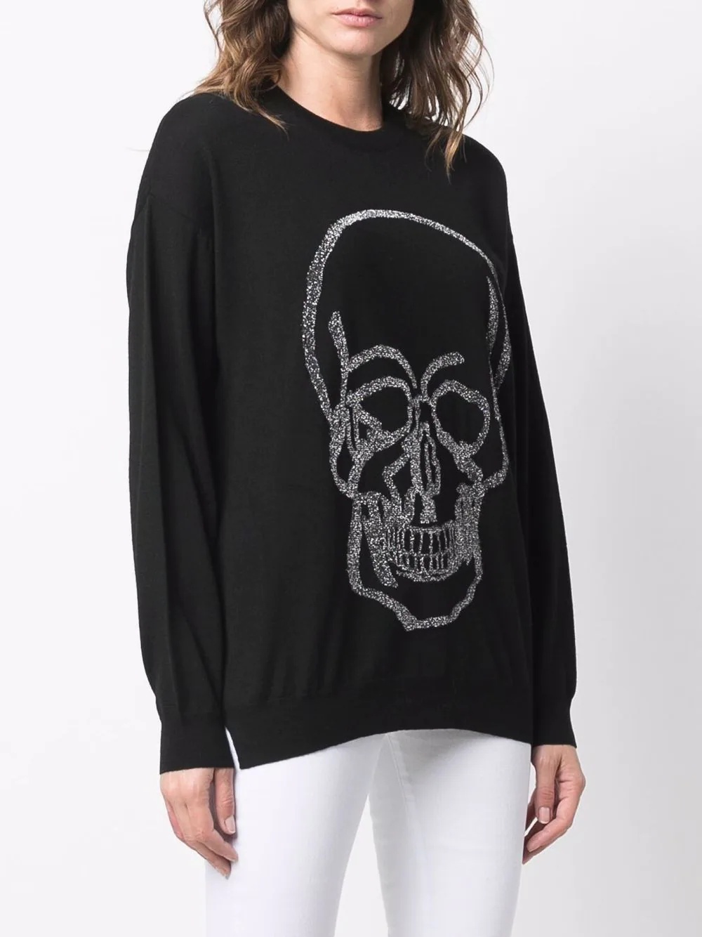 skull-print jumper - 3