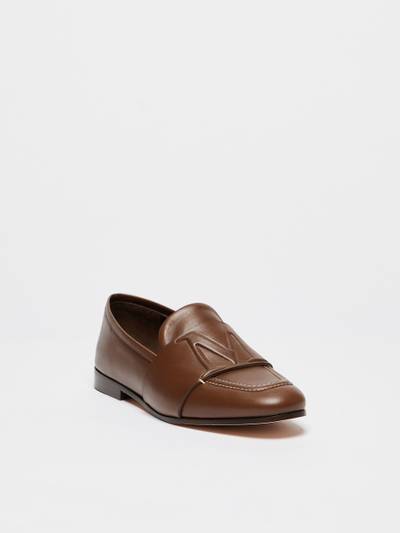 Max Mara LIZE Leather moccasins outlook