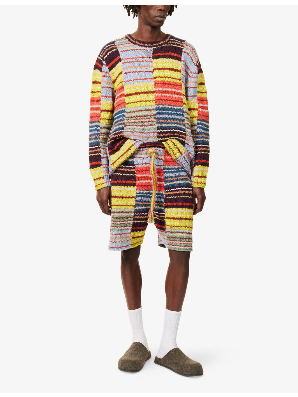 Patchwork Scrap Long-Sleeve Knitted Jumper - 2