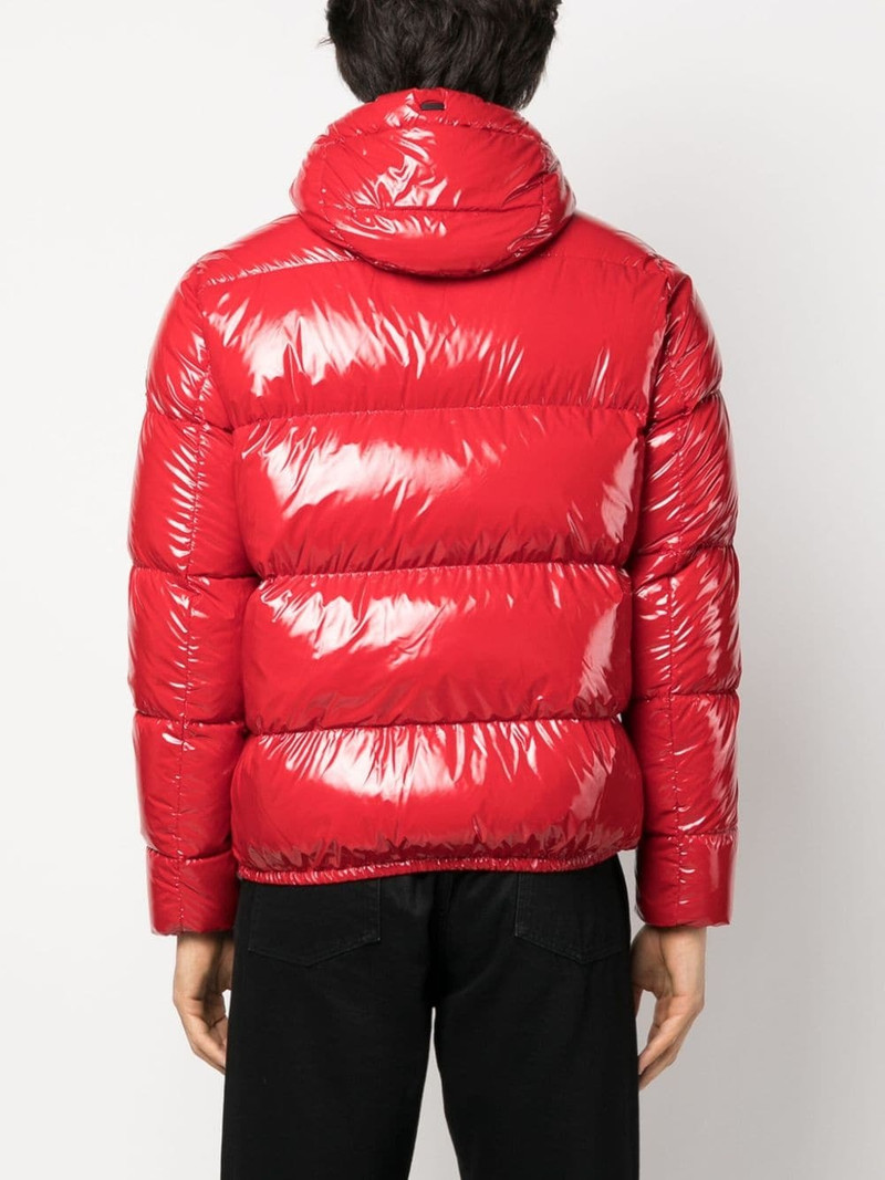 logo-patch padded hooded jacket 4