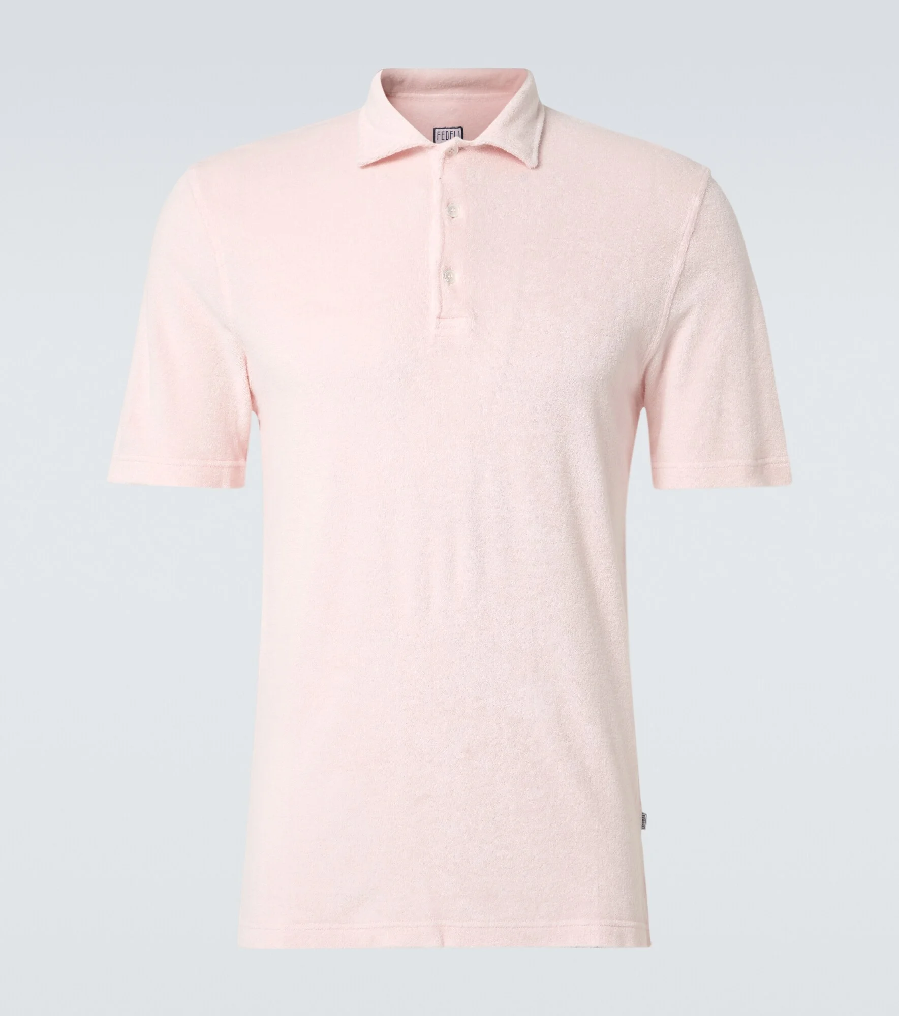 Cotton terry polo shirt - 1