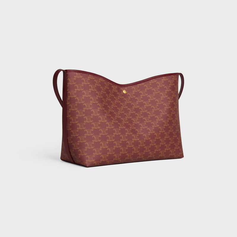 CELINE SOFT SHOPPER BAG IN TRIOMPHE CANVAS AND CALFSKIN outlook