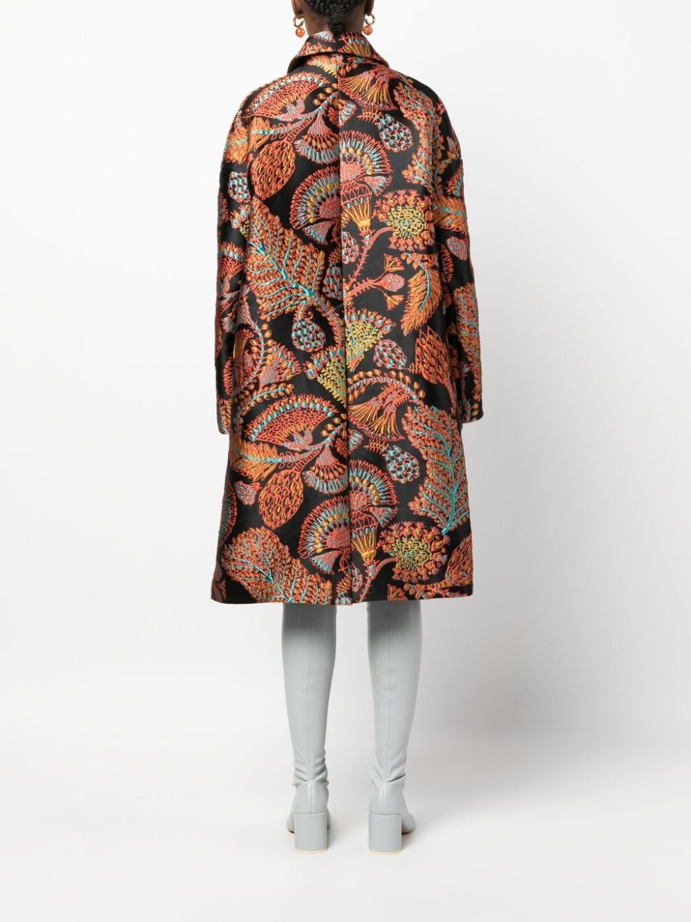 Boxy Sicomore jacquard coat - 4