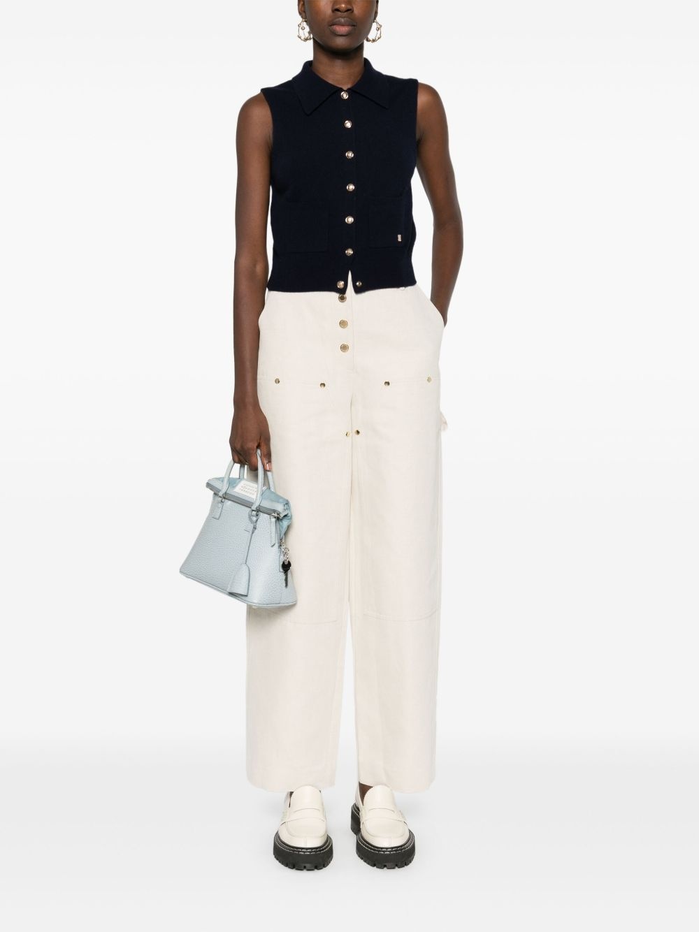 button-up vest - 2
