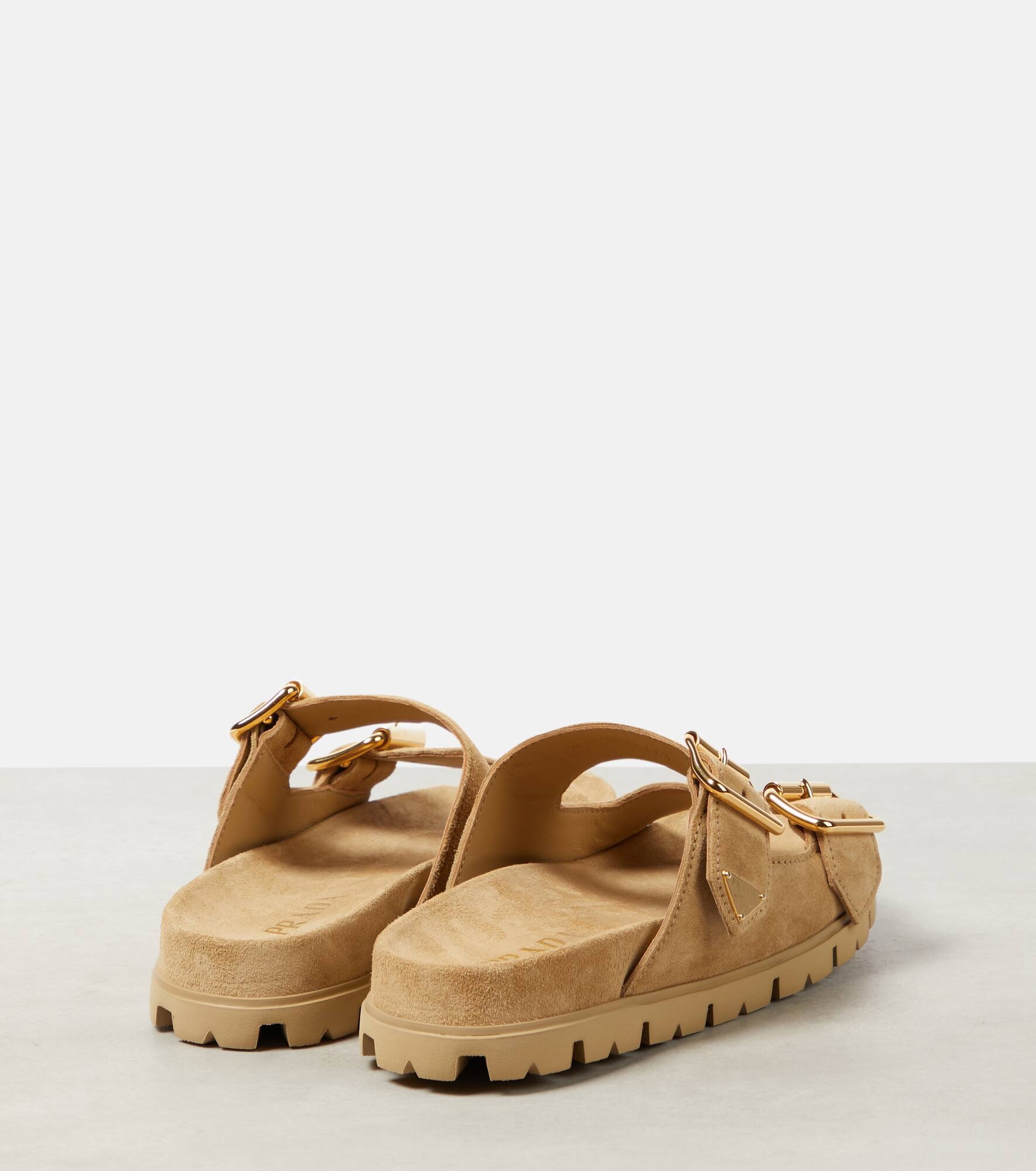 Logo suede sandals - 3