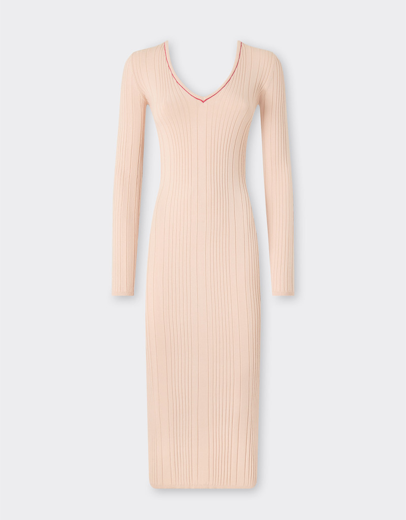 Long dress in stretch viscose 1