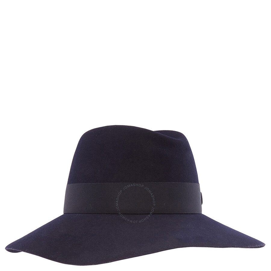 Maison Michel Ladies Navy Kate Wool Felt Fedora Hat - 5