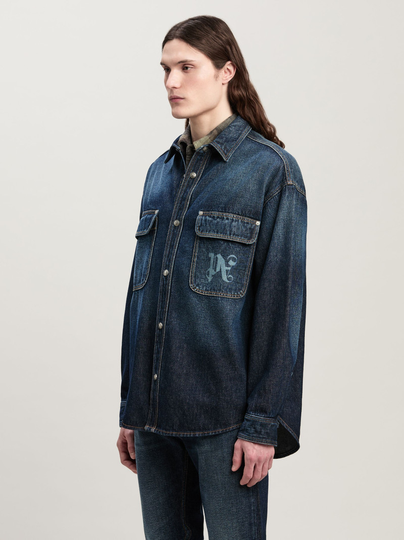 Midnight Monogram Denim Shirt 4