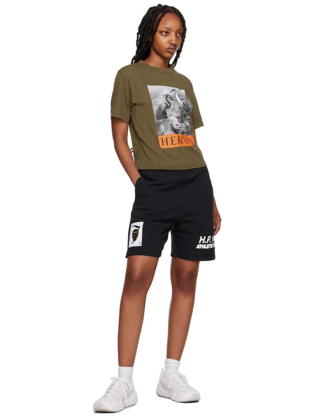 Black 'H.P. N.Y.' Shorts - 4
