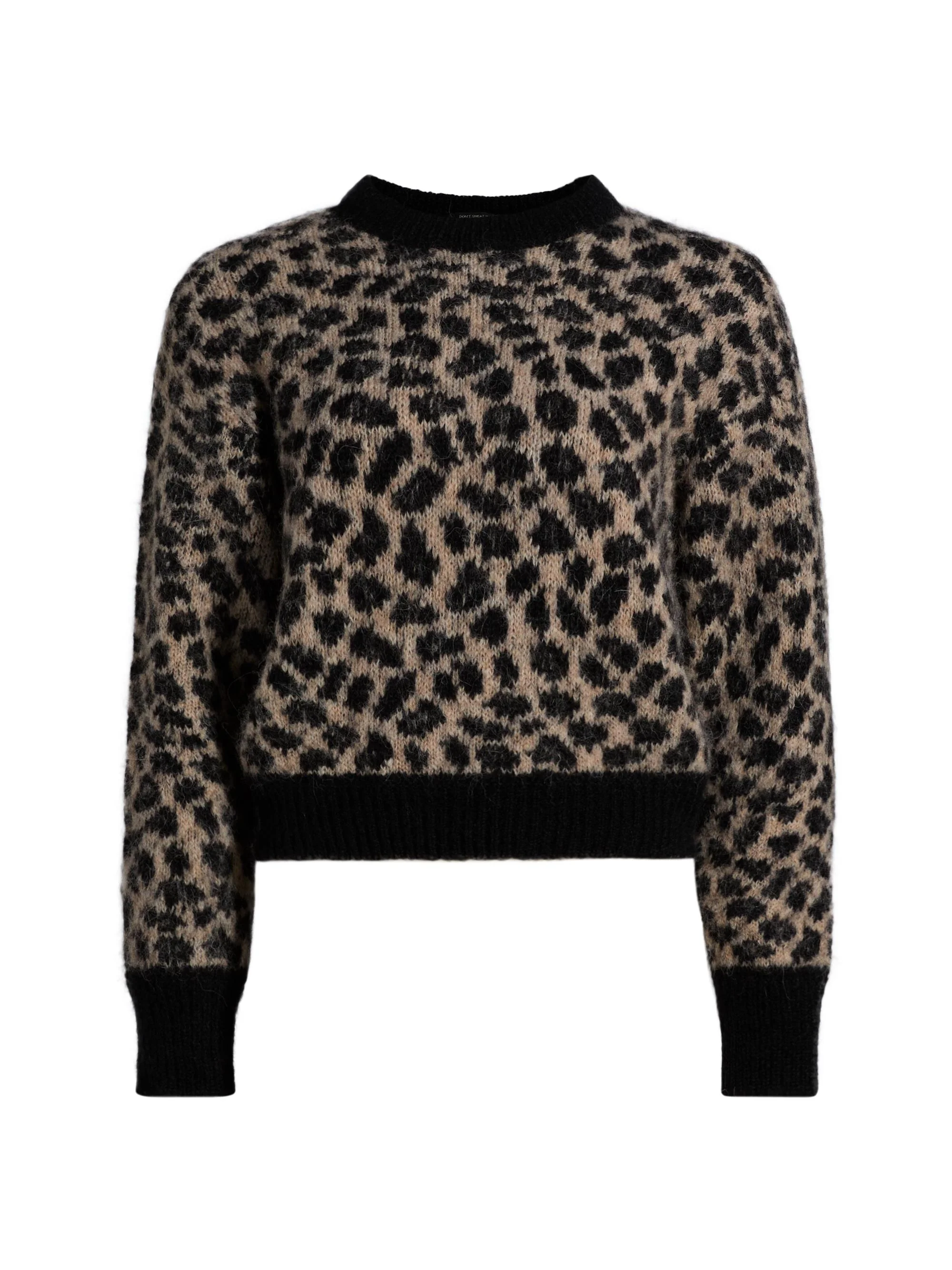 Women's Itsy Leopard Print Crop Sweater - Spotted At The Front Row - 1