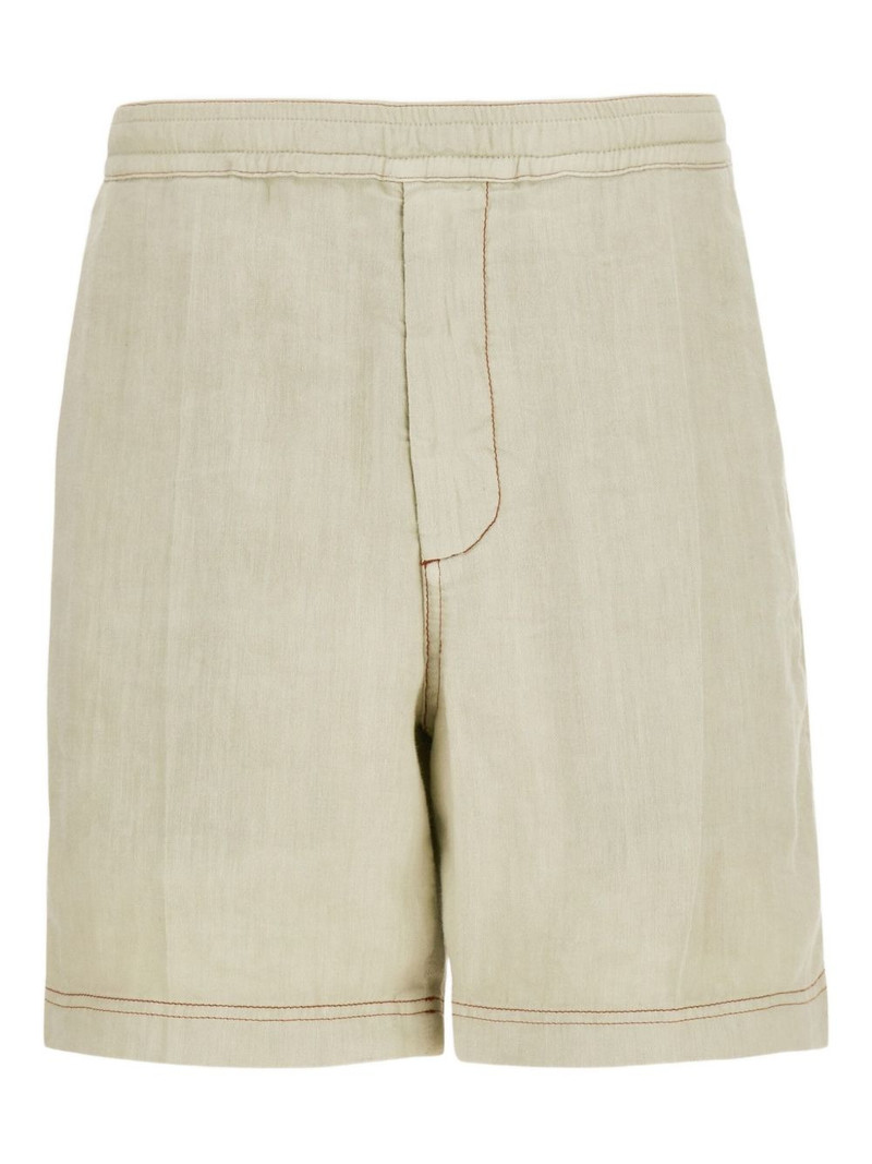 elasticated-waistband pocket shorts 1