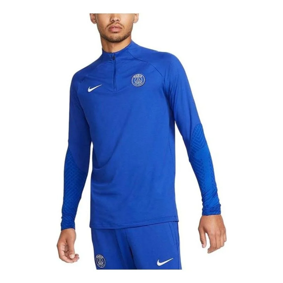 Nike x Paris Saint-Germain Strike Dri-FIT Knit Football Drill Top 'Blue' DN2815-418 - 1