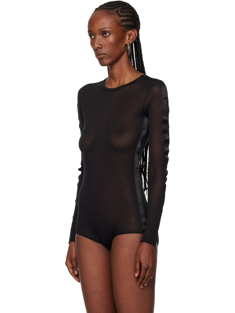 MUGLER Black Tuxedo Bodysuit outlook