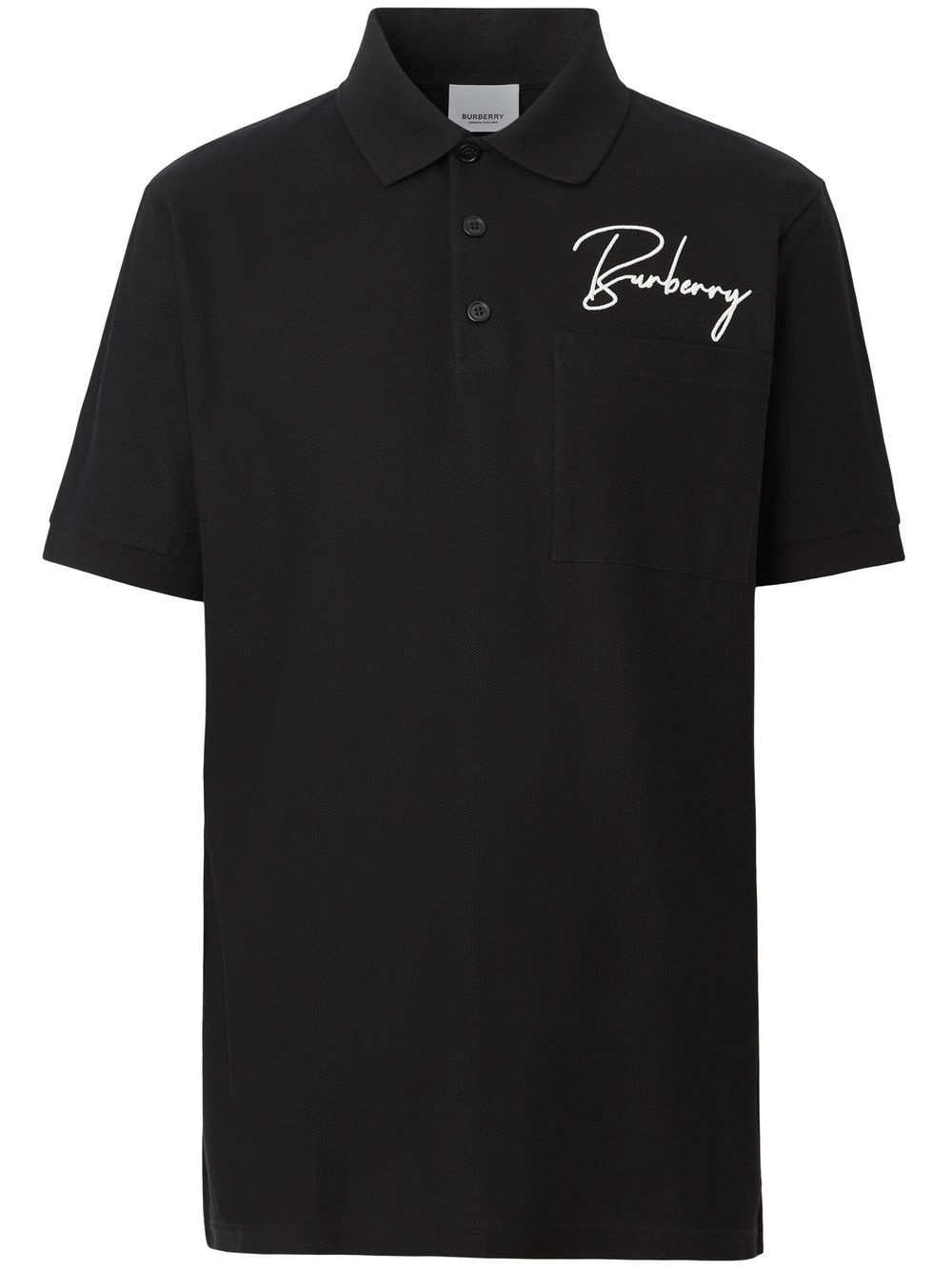 Embroidered-logo polo shirt - 1