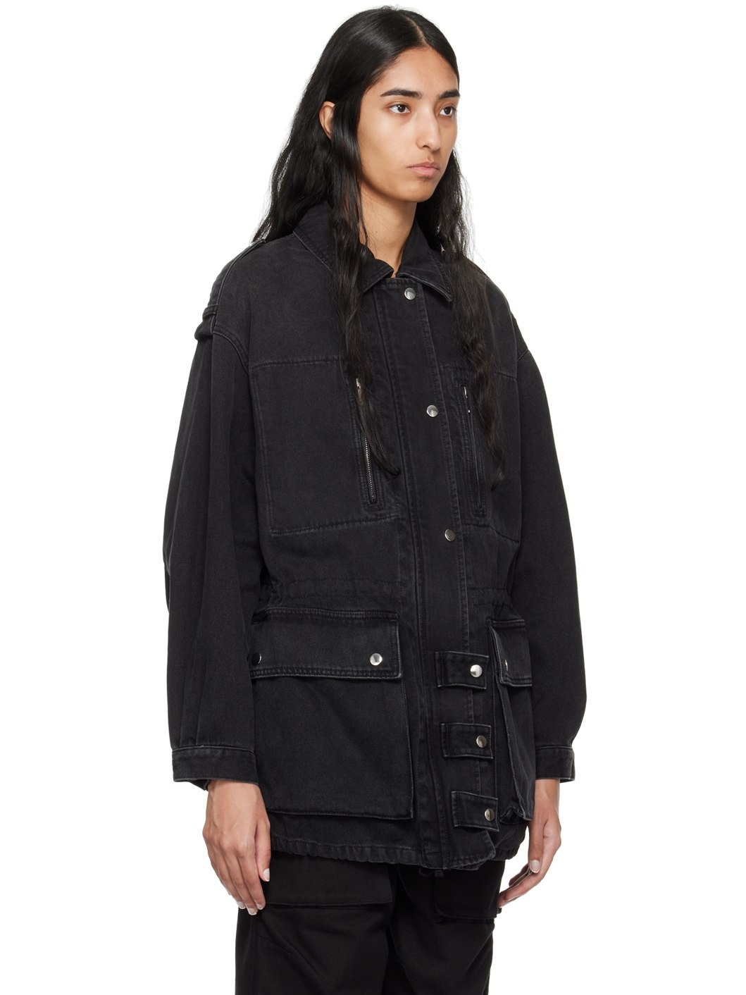 Black Joanna Denim Jacket - 2
