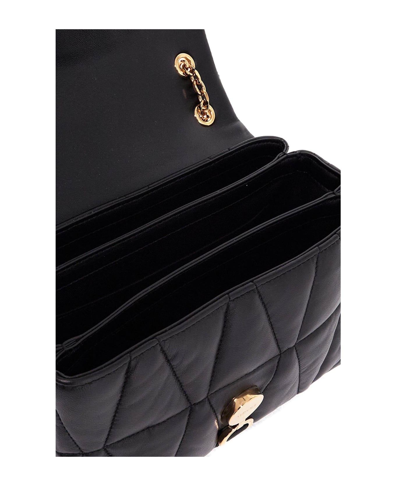 'cleio' Black Leather Crossbody Bag - 4
