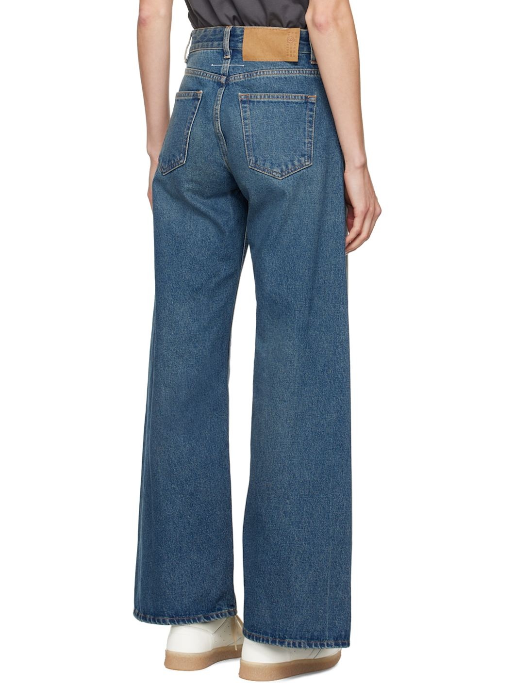 Blue Twisted Outseam Jeans - 3