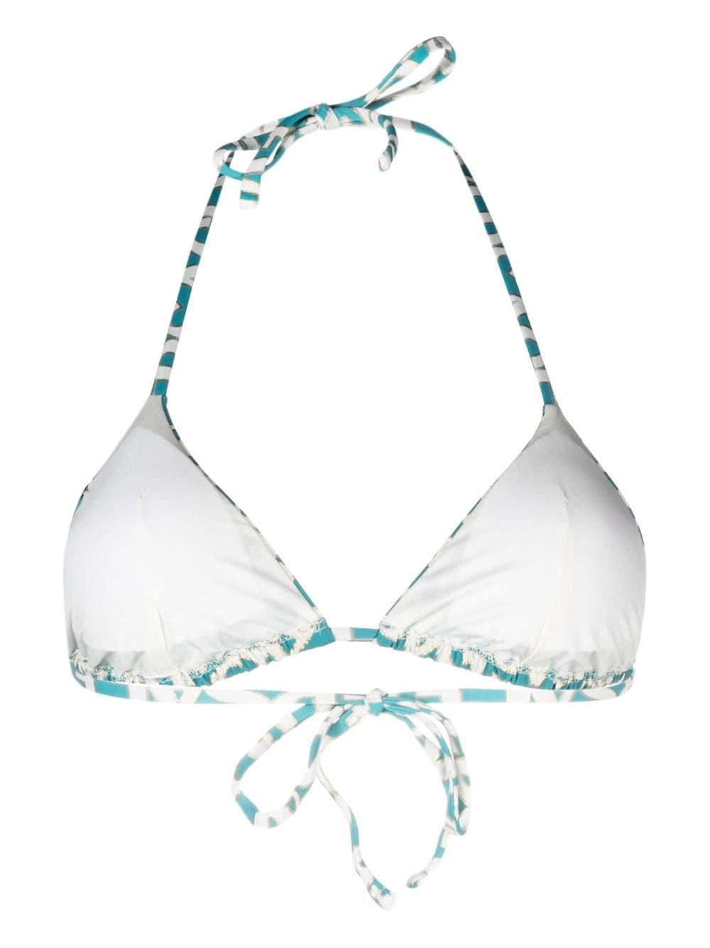 logo-print bikini top - 2